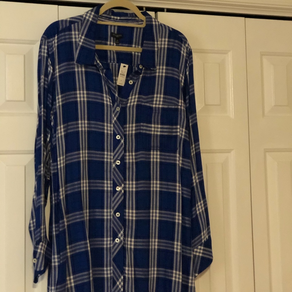 Talbots Plaid Button Down Shirt